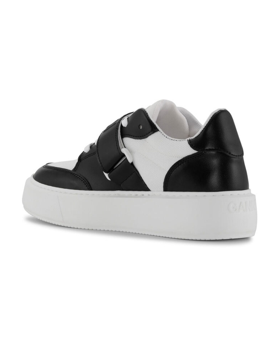 Ganni Logo-embossed Low-top Sneakers In White
