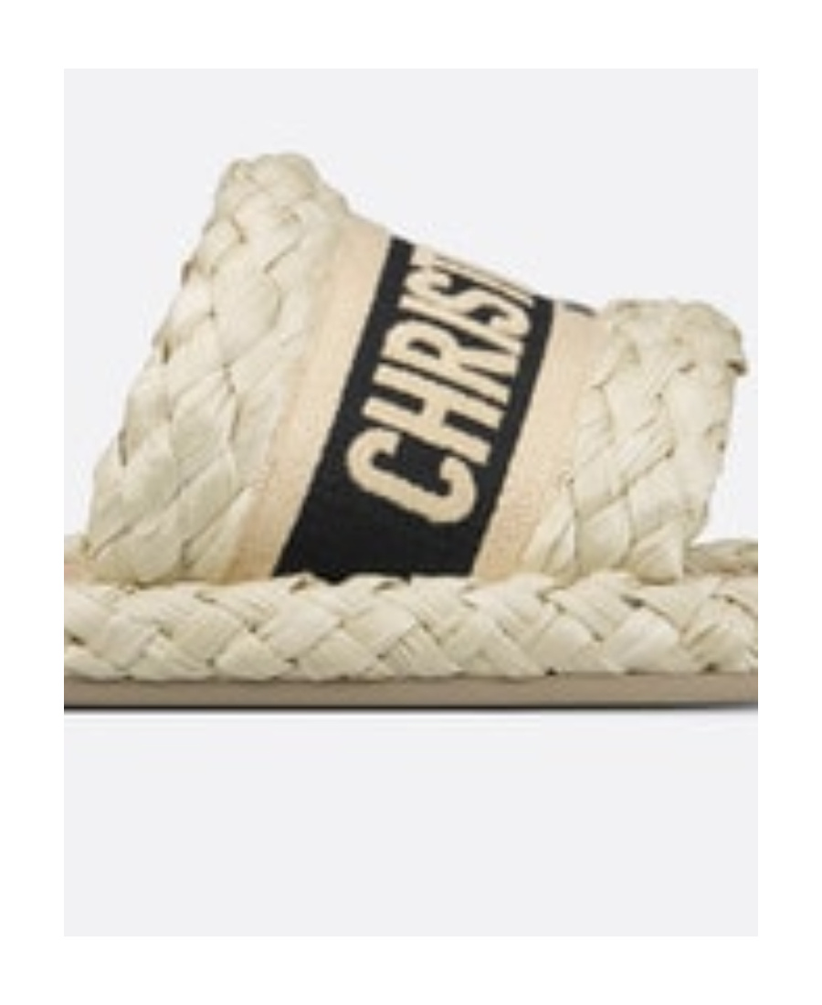Dior Logo Details Sandals And Slippers In Nude