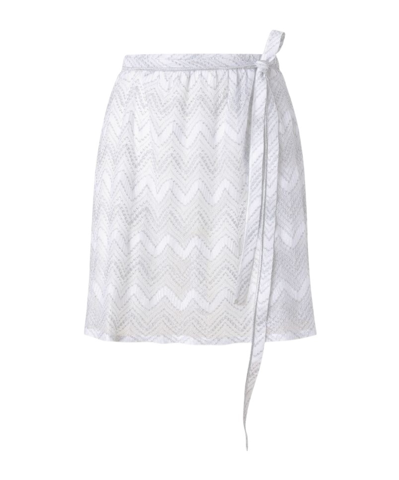 Missoni Slit Skirt In Silver