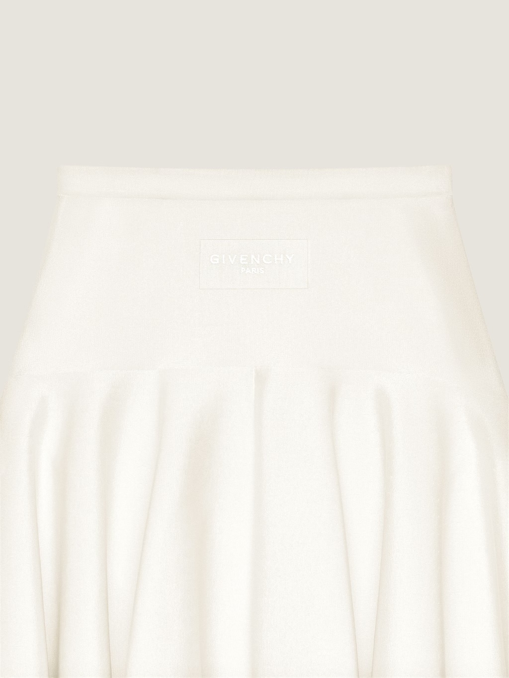 Givenchy Flared Mini Skirt In Wool Viscose In White