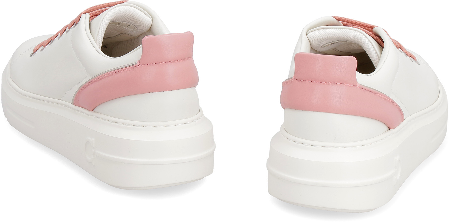 Ferragamo Lace Up Casual Shoes In White
