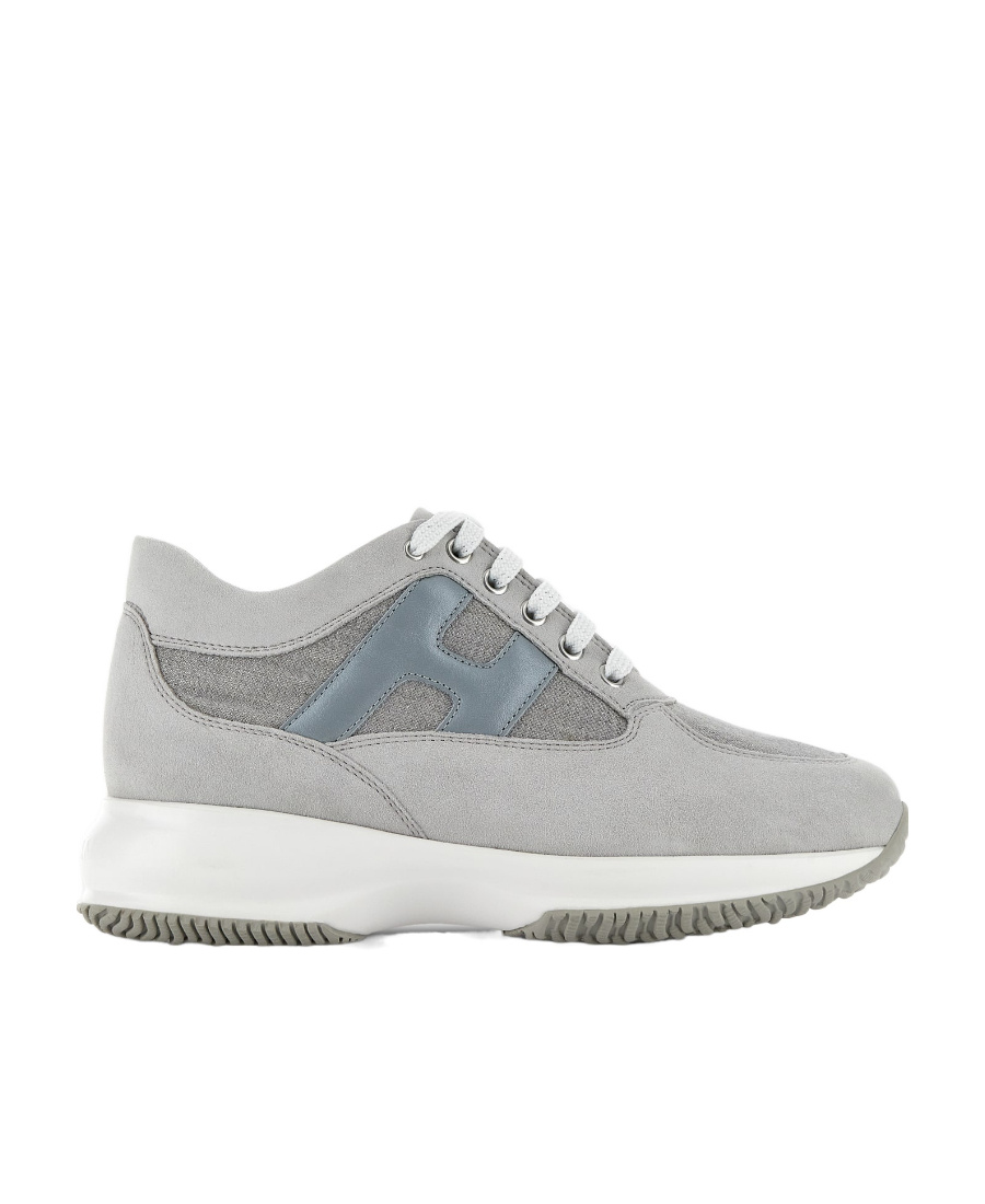 Hogan Interactive Logo-embossed Sneakers In Gray