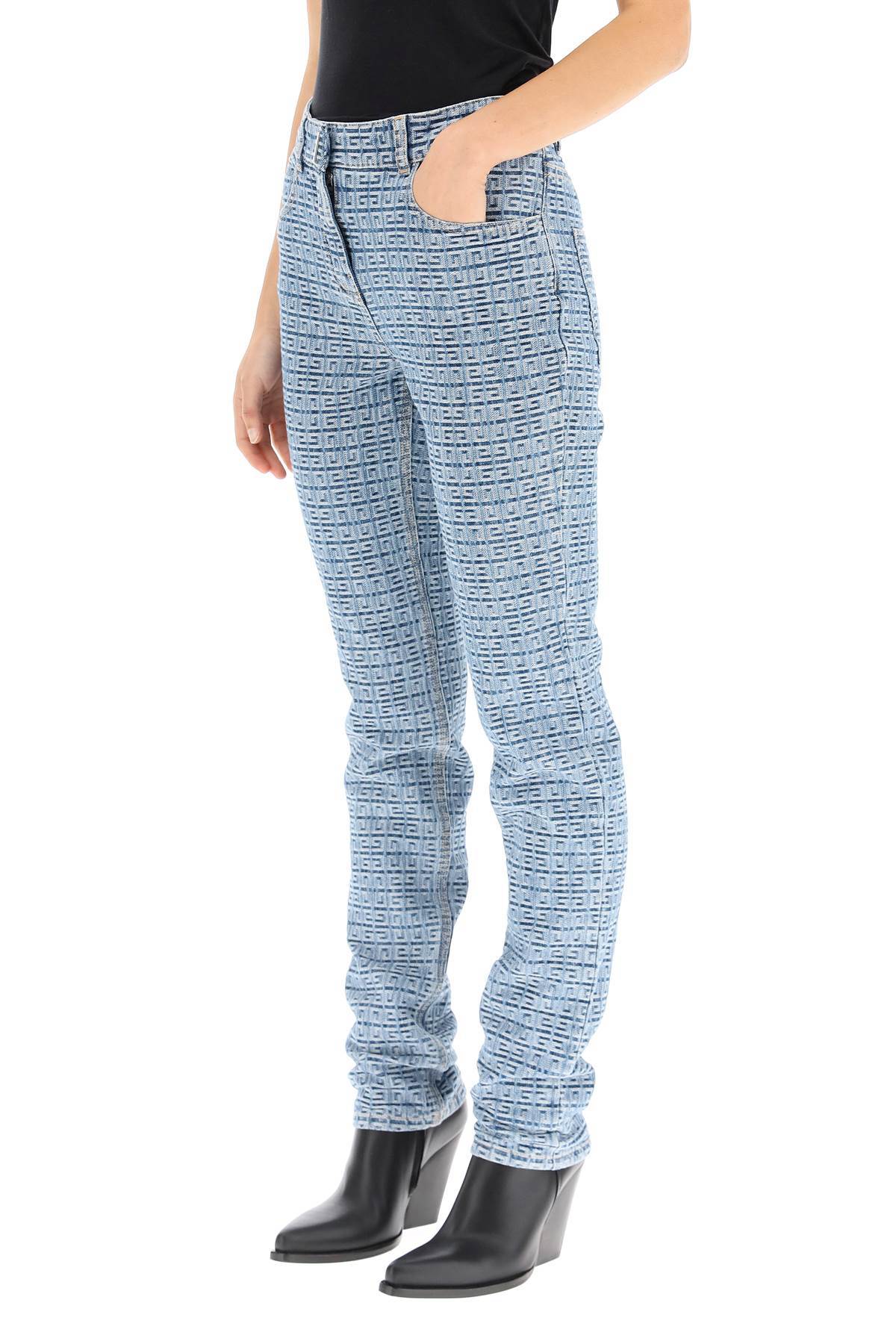 Givenchy 4g Motif Slim-fit Trousers In Blue