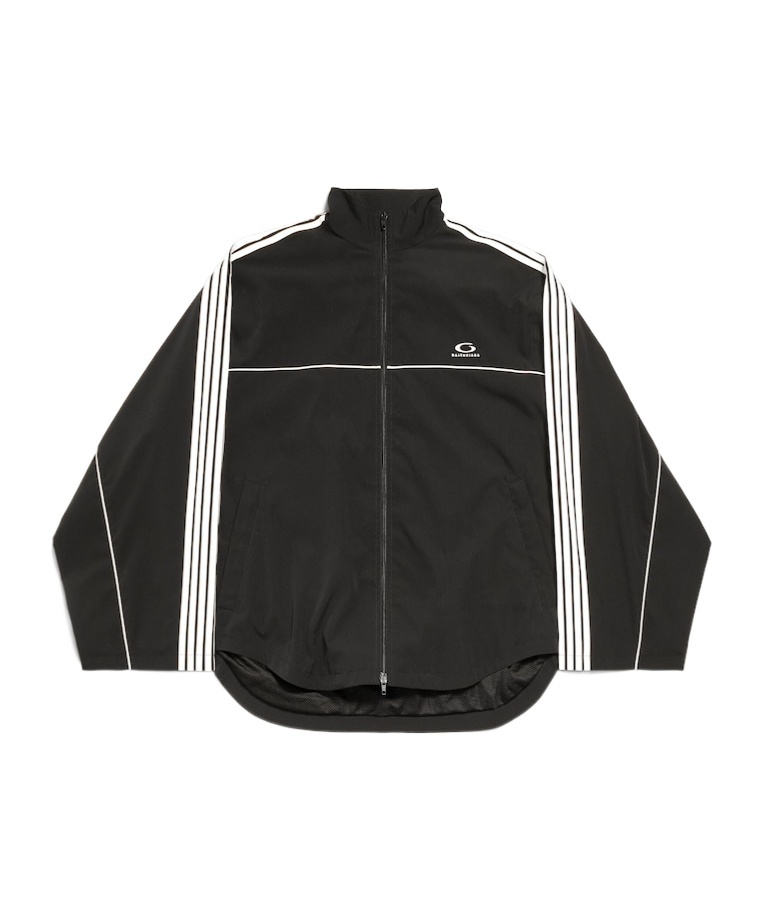 Balenciaga Technical Oversized Track Jacket In Black