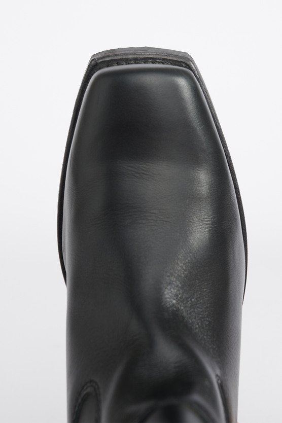 Our Legacy Calf-length Leather Boots In Black