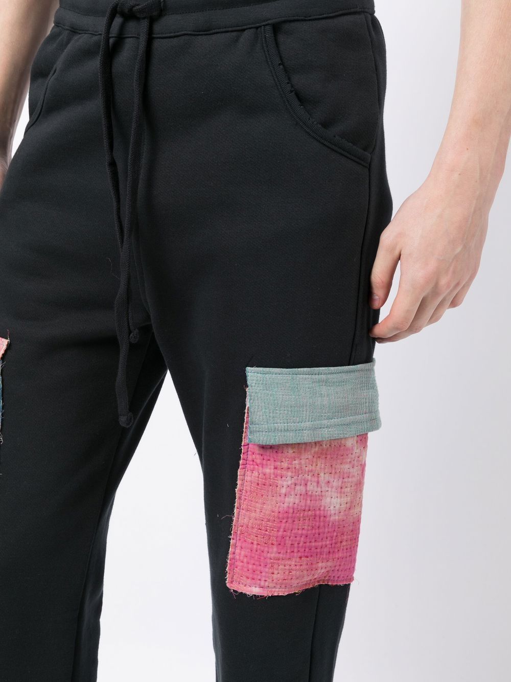Alchemist Flap-pockets Cotton Track Pants In Black