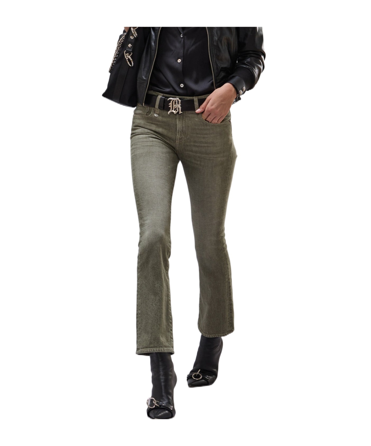 R13 Flared Jeans In Gray