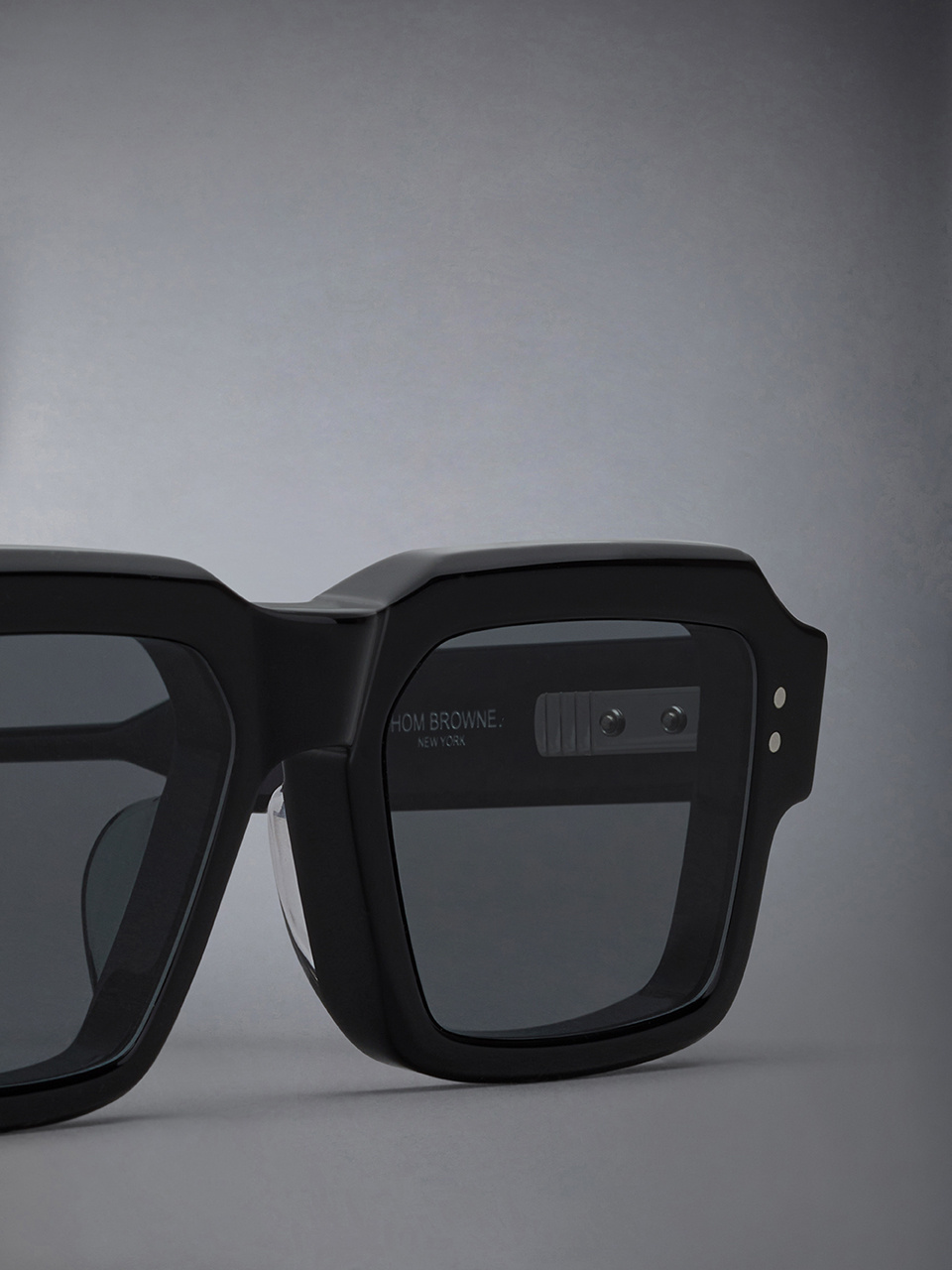 Thom Browne Rectangular-frame Sunglasses In Black