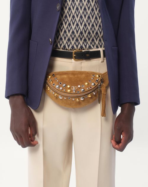 Valentino Zippered Waist Pack In Brown