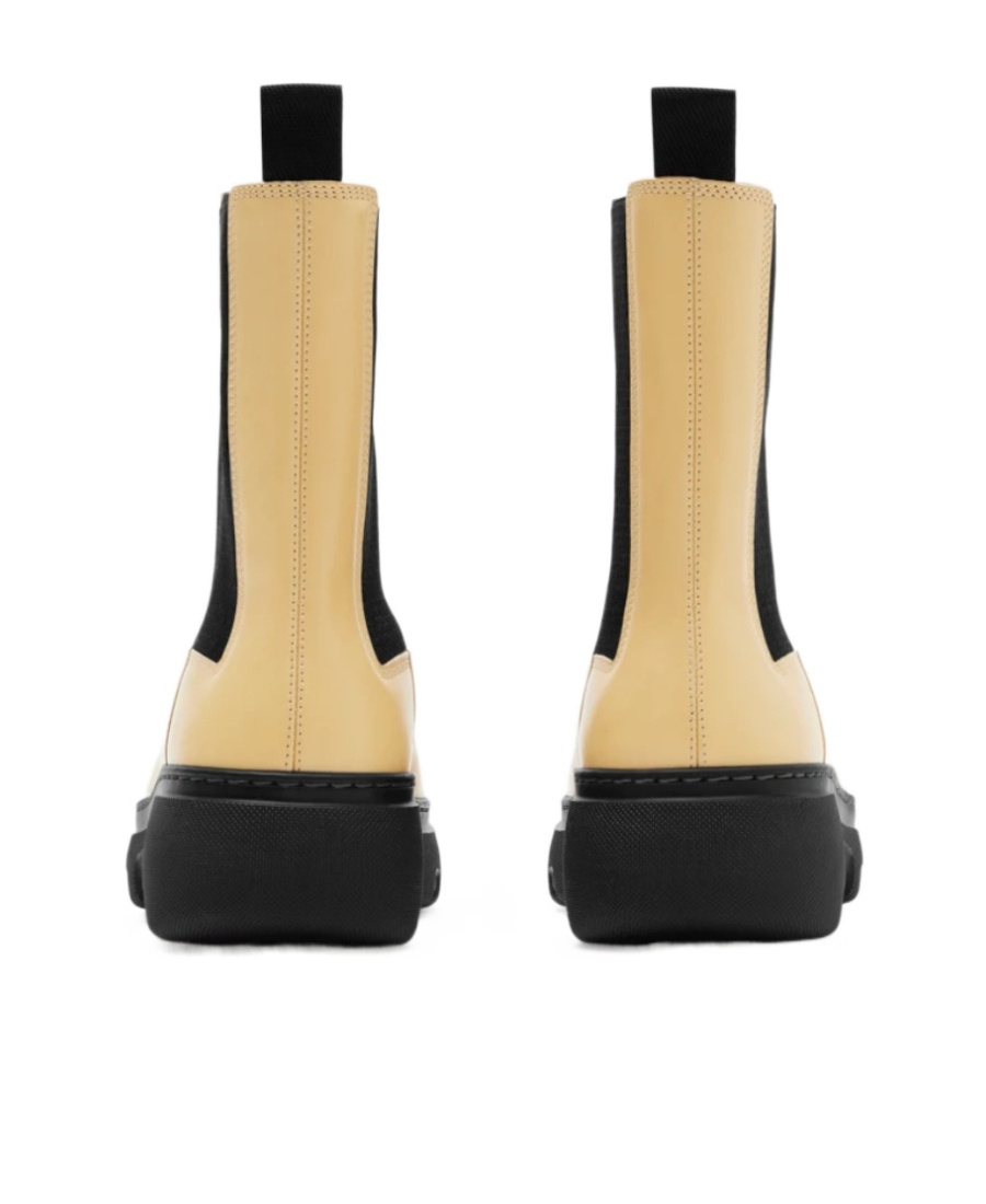 Burberry Woman Ankle Boots Sand Size 8 Leather In Nude