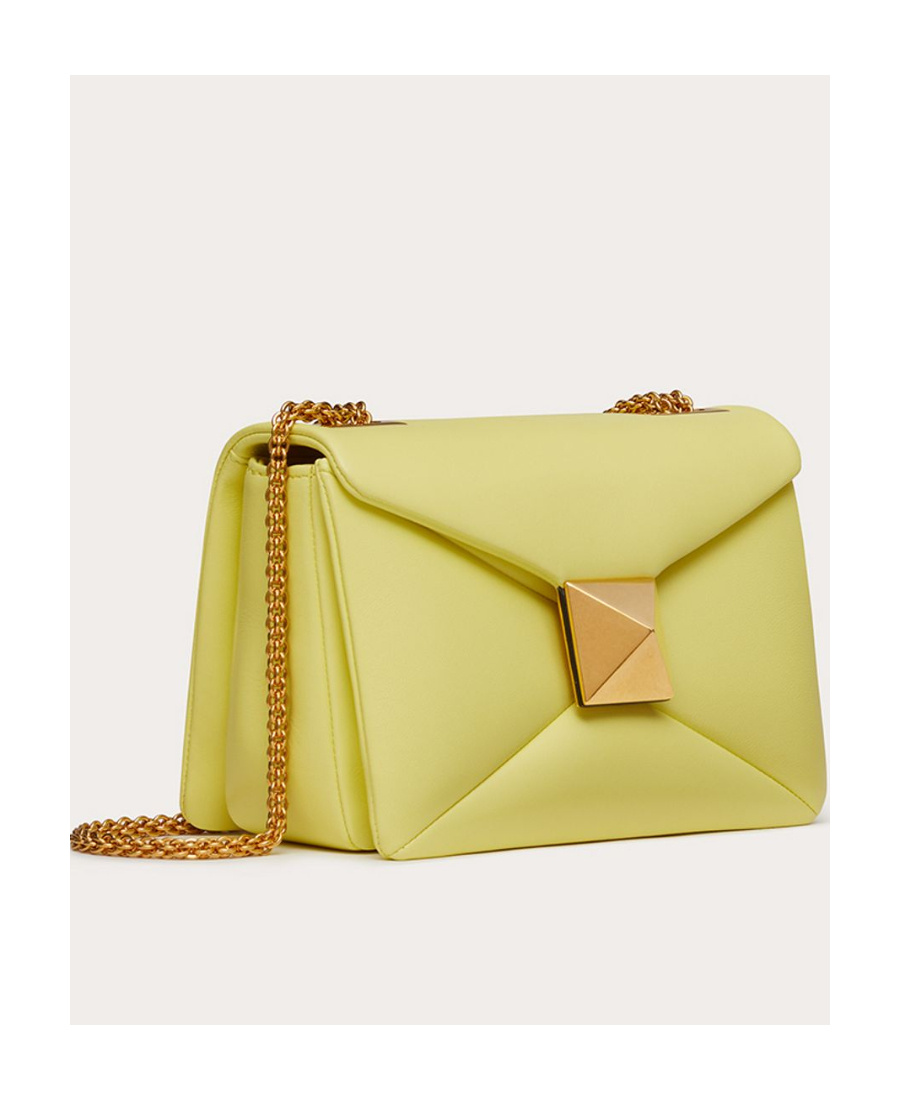 Valentino One Stud Crossbody Bag In Yellow