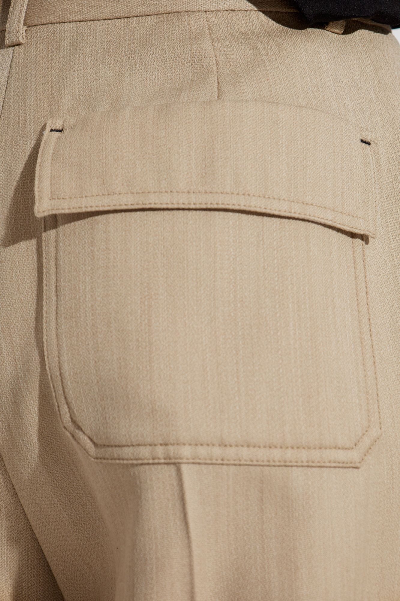 Victoria Beckham Ide Leg Turn-up Pants In Nude