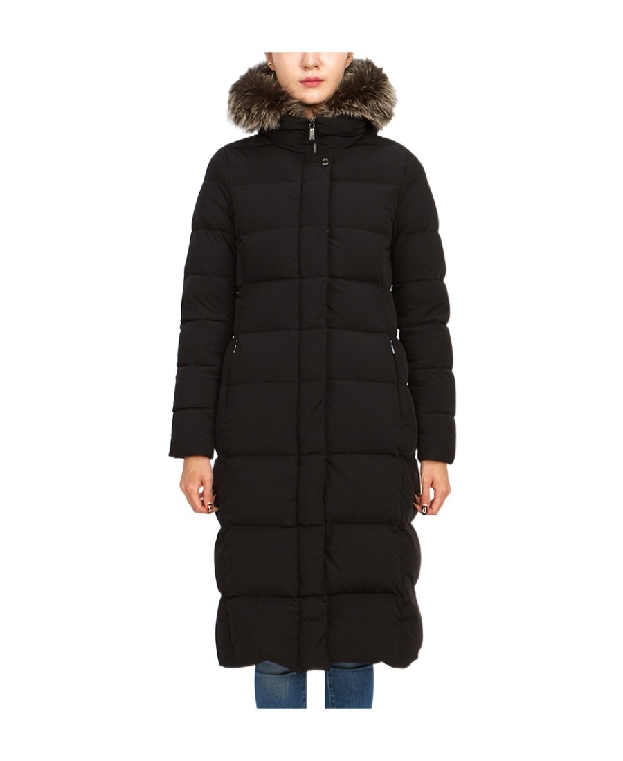 Moorer Long-sleeved Hooded Down Jacket In Black