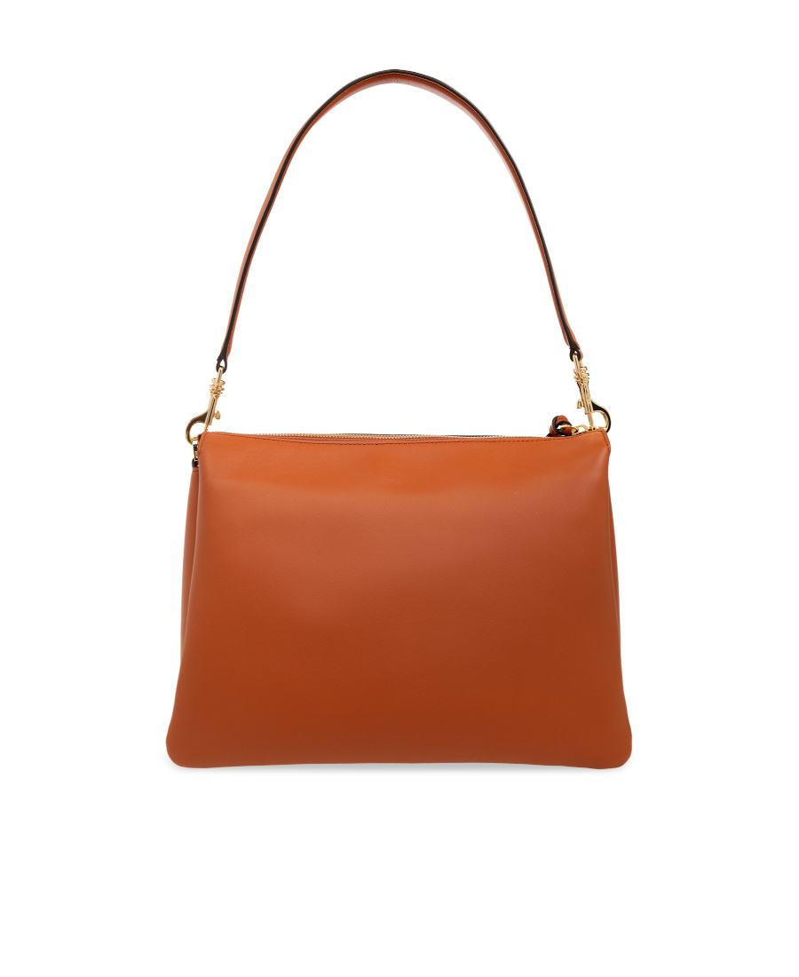 Mcm Logo Shoulder Bag In Brown