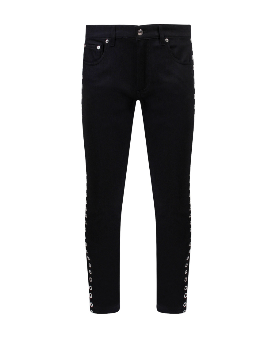 ALEXANDER MCQUEEN ALEXANDER MCQUEEN STRAIGHT LEG EYELETS-DETAILED PANTS