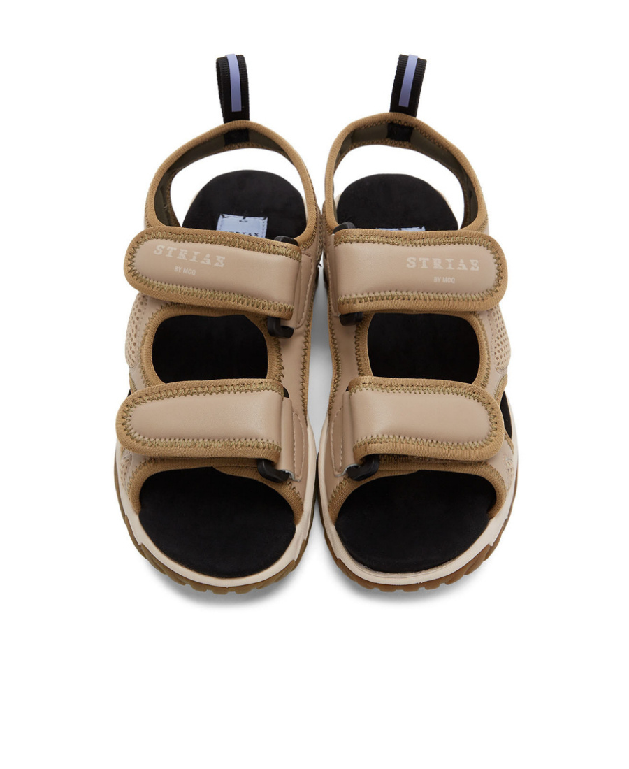 Mcq By Alexander Mcqueen Logo And Buckle Sandals In Nude