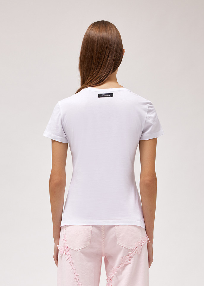 Blumarine Logo T-shirt In White