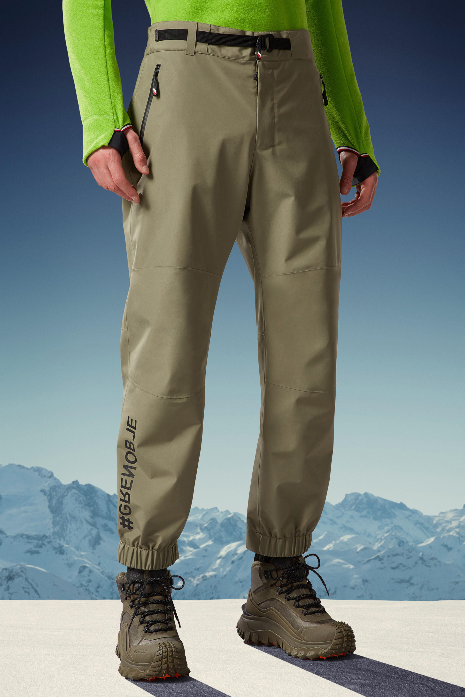 Moncler Gore-tex Straight-leg Trousers In Brown