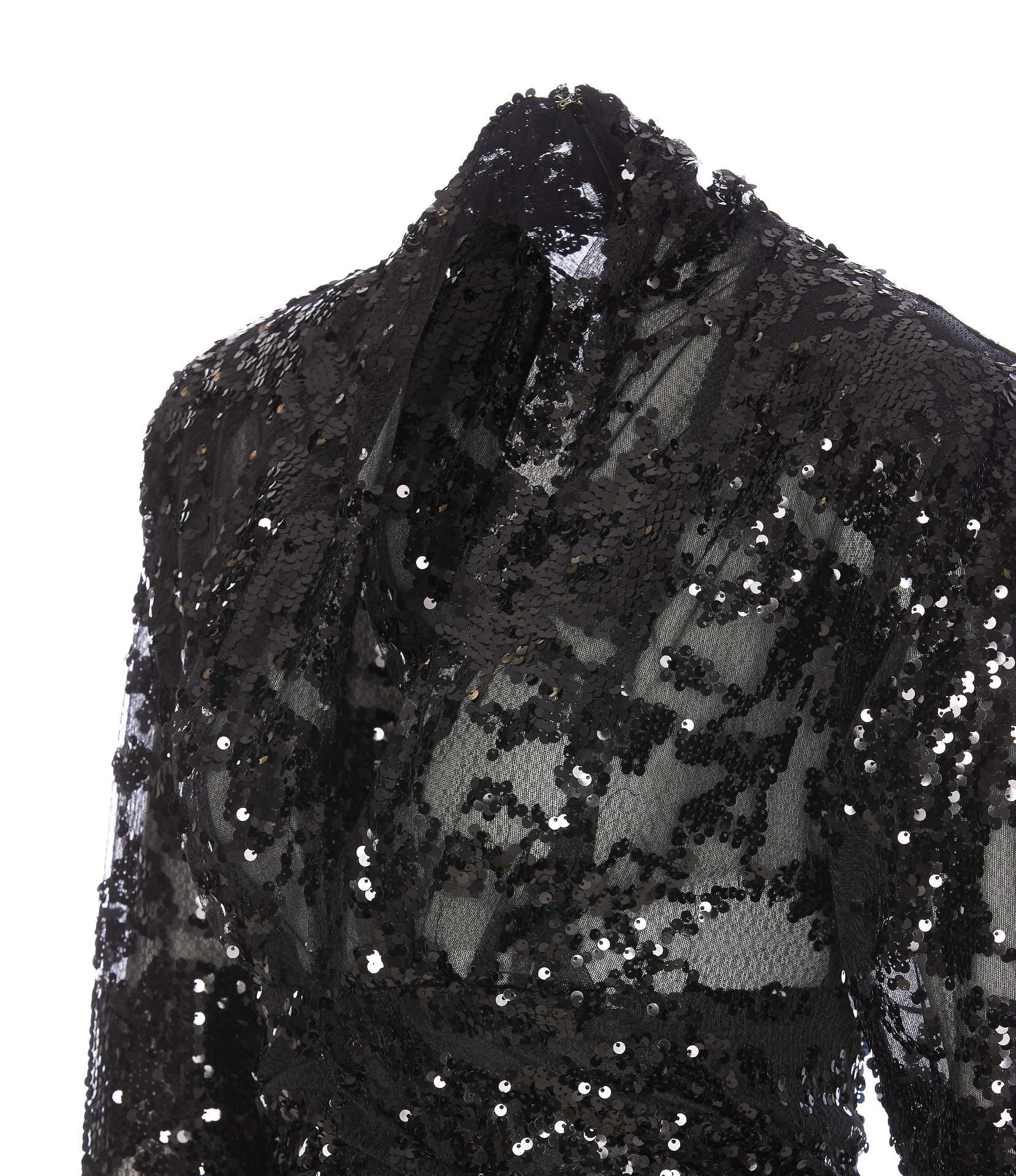 VICTORIA BECKHAM VICTORIA BECKHAM SEQUIN EMBELLISHED V-NECK MINI DRESS 
