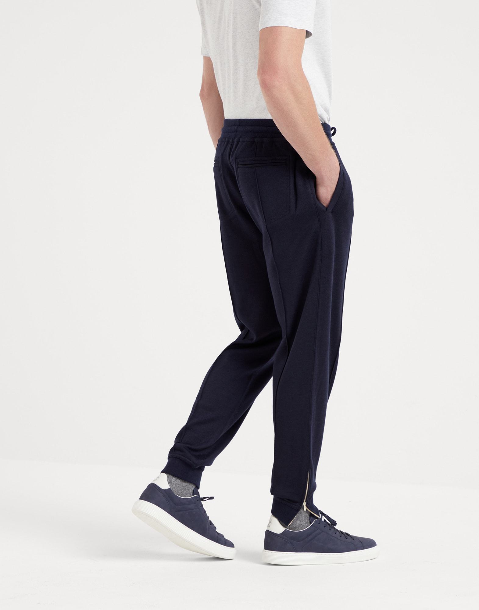 Brunello Cucinelli Pressed-crease Drawstring Trousers In Black