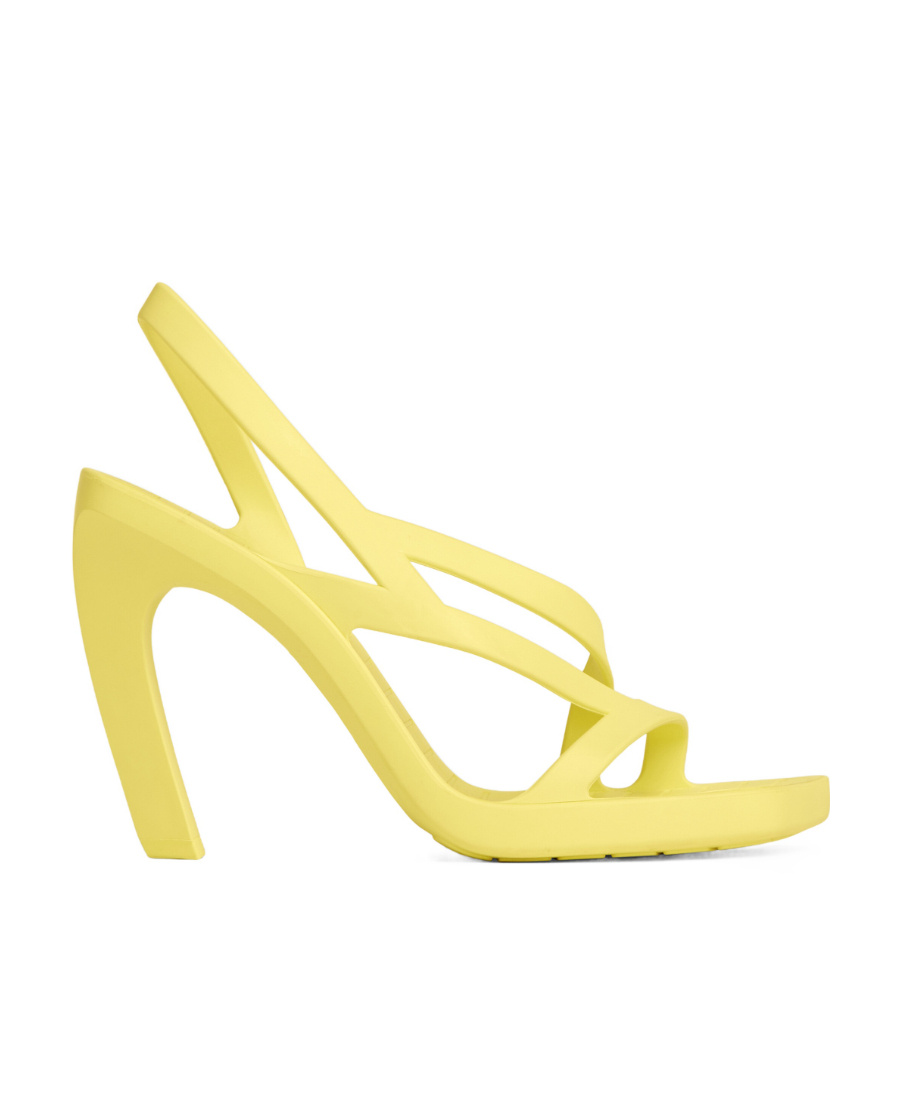 Bottega Veneta Yellow Jimbo Heeled Sandals In Yellow