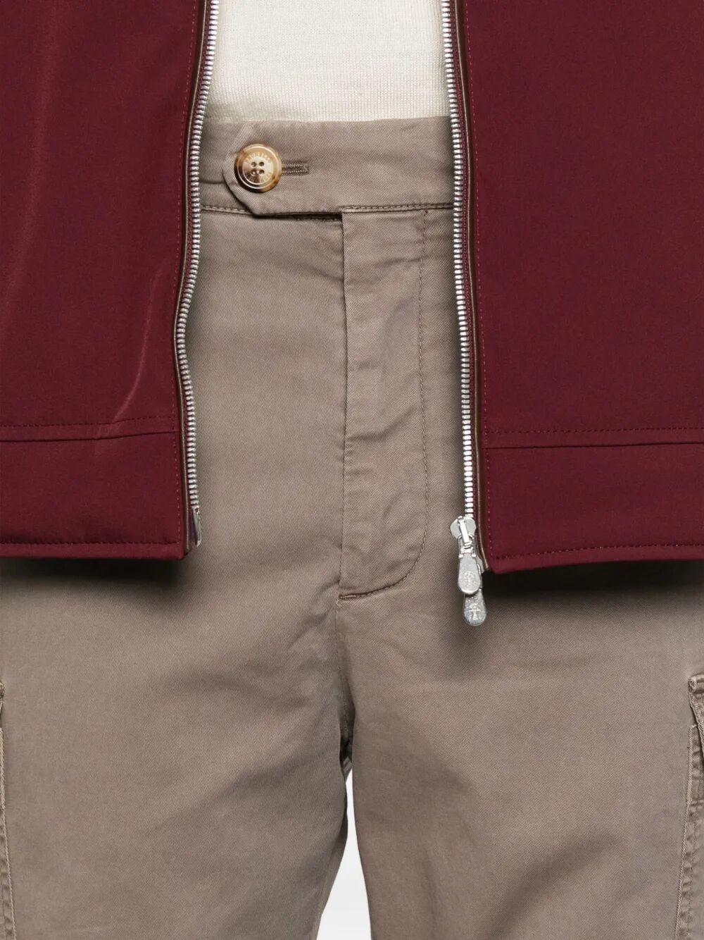 Brunello Cucinelli Cargo-pocket Cotton Trousers In Gray