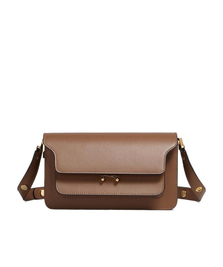 Marni Trunk Shoulder Bag In Brown