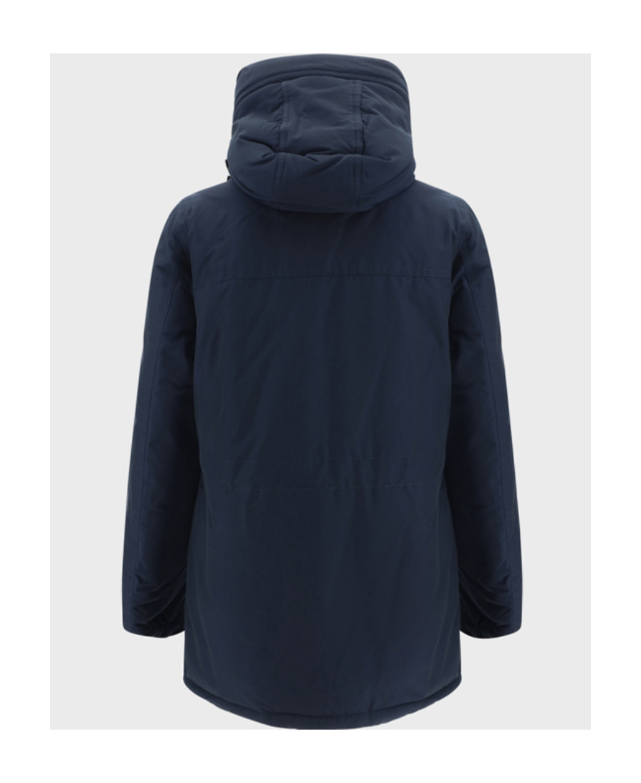 Woolrich Midnight Blue Cotton Down Jacket In Blue