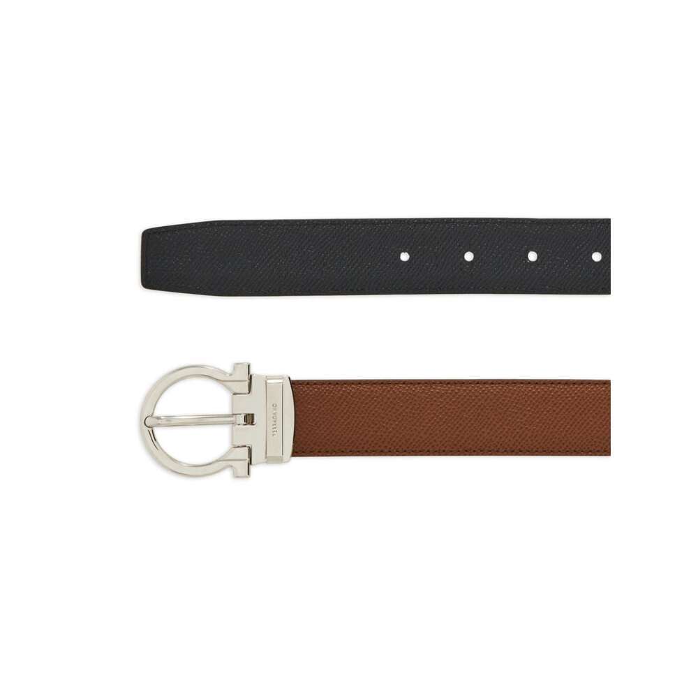 Ferragamo Double-sided Belt In Brown