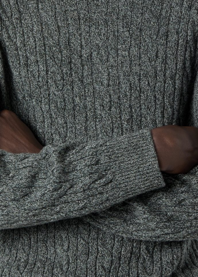 Loro Piana Treccia Crewneck In Gray