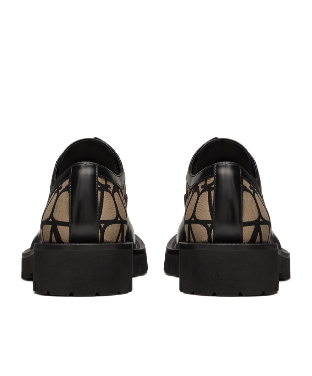 Valentino Iconographe Toile Derby Brogues In Black