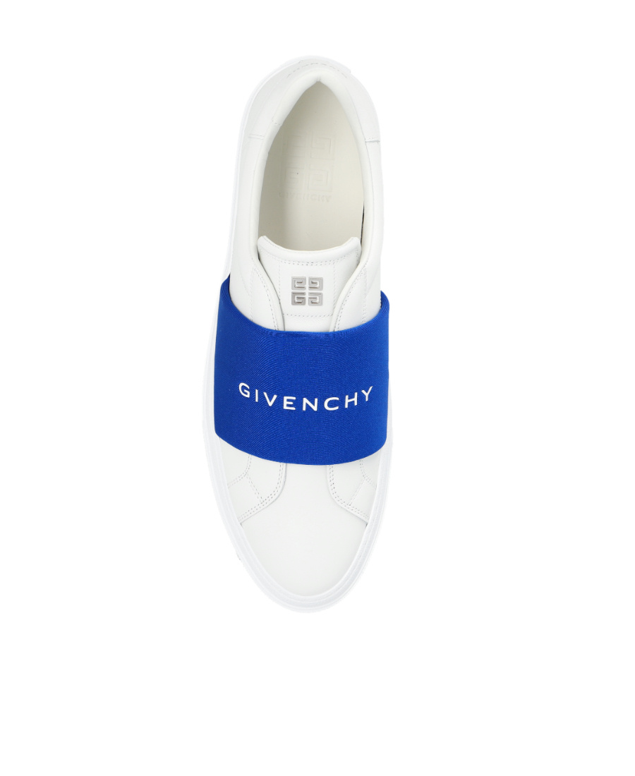 Givenchy City Sport Leather Sneakers In Blue