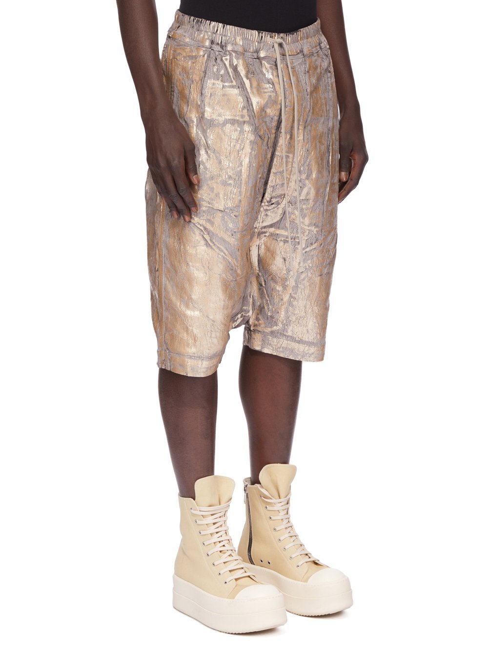 Rick Owens Drkshdw Drawstring Shorts In Nude