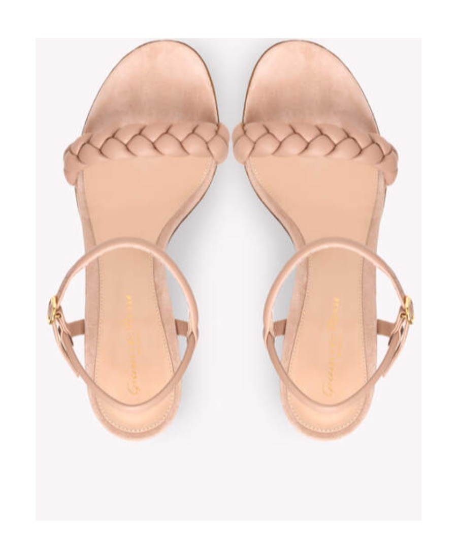 Gianvito Rossi Round Head High-heeled Sandals In Nude