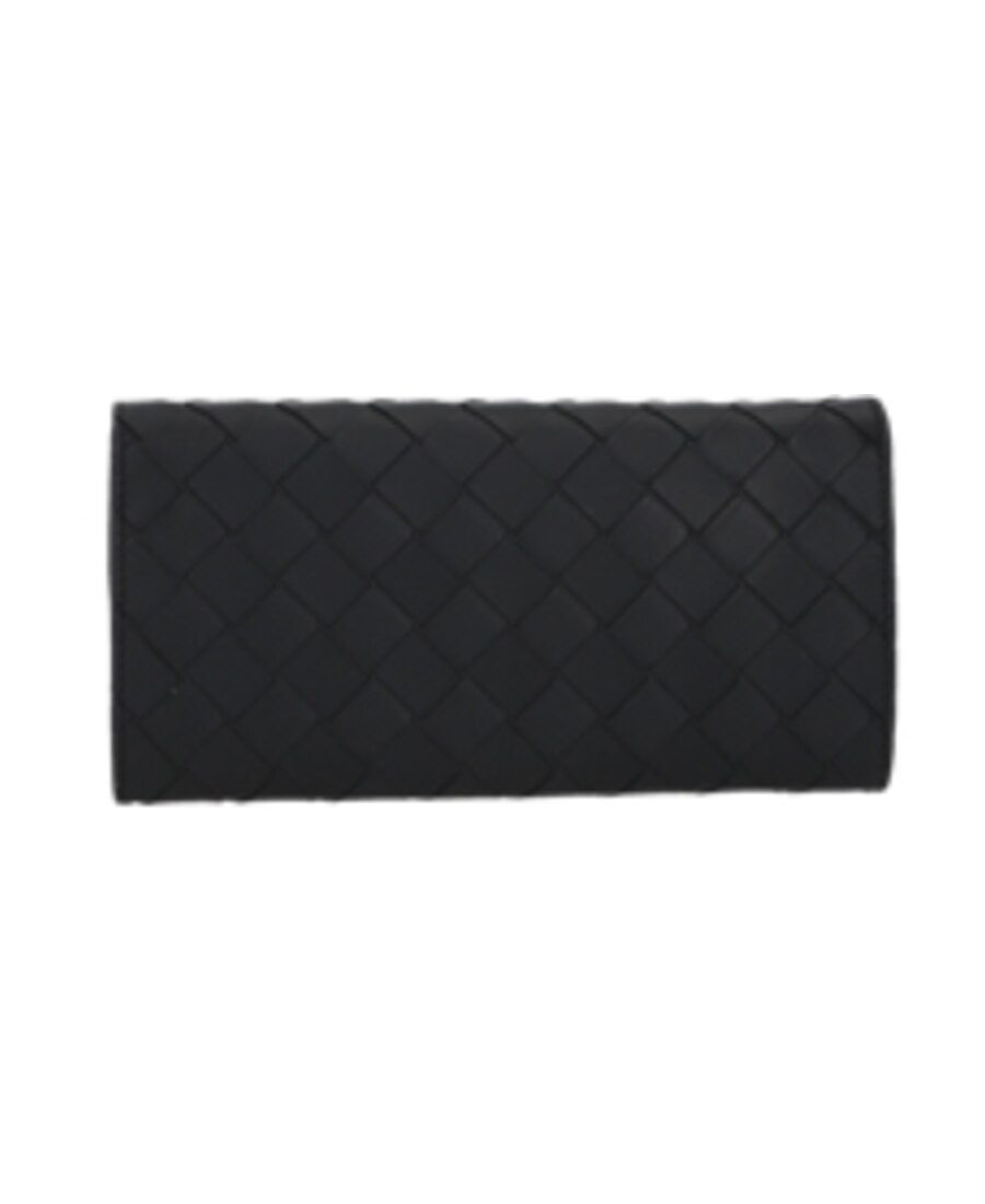 Bottega Veneta Intrecciato Weave Continental Wallet In Black