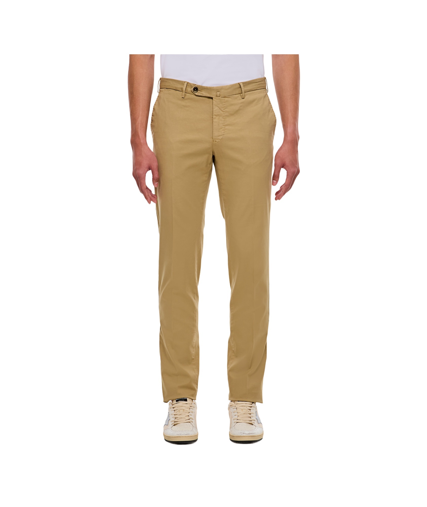 Pt01 Casual Pants With Belt Loops In Brown