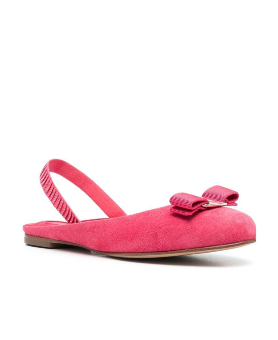 FERRAGAMO SALVATORE FERRAGAMO BOW-DETAILED SLIP-ON FLAT SHOES