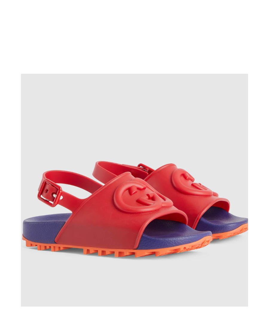 Gucci Interlocking G Sandals In Red