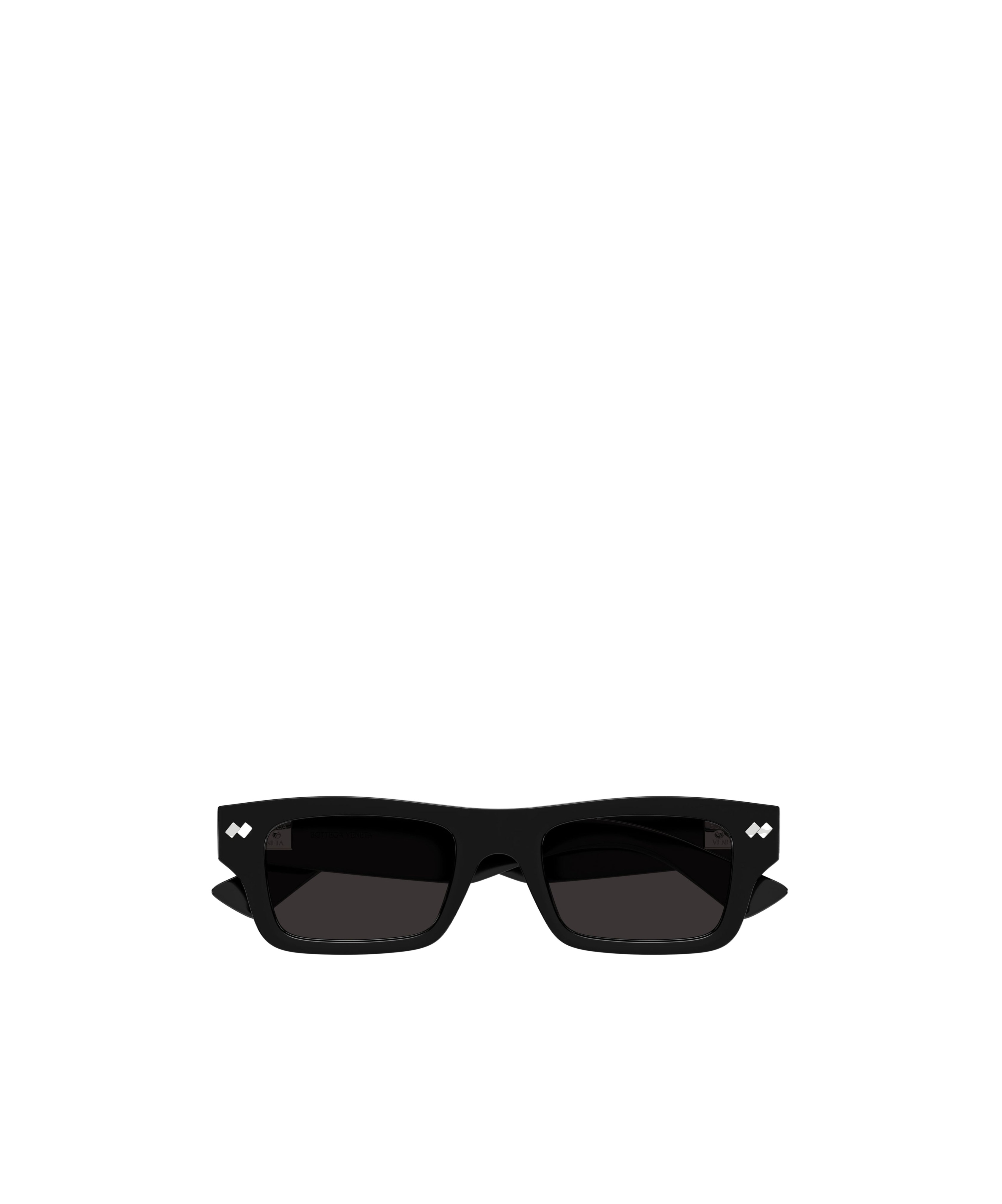 Bottega Veneta Rectangular Frame Sunglasses In Black