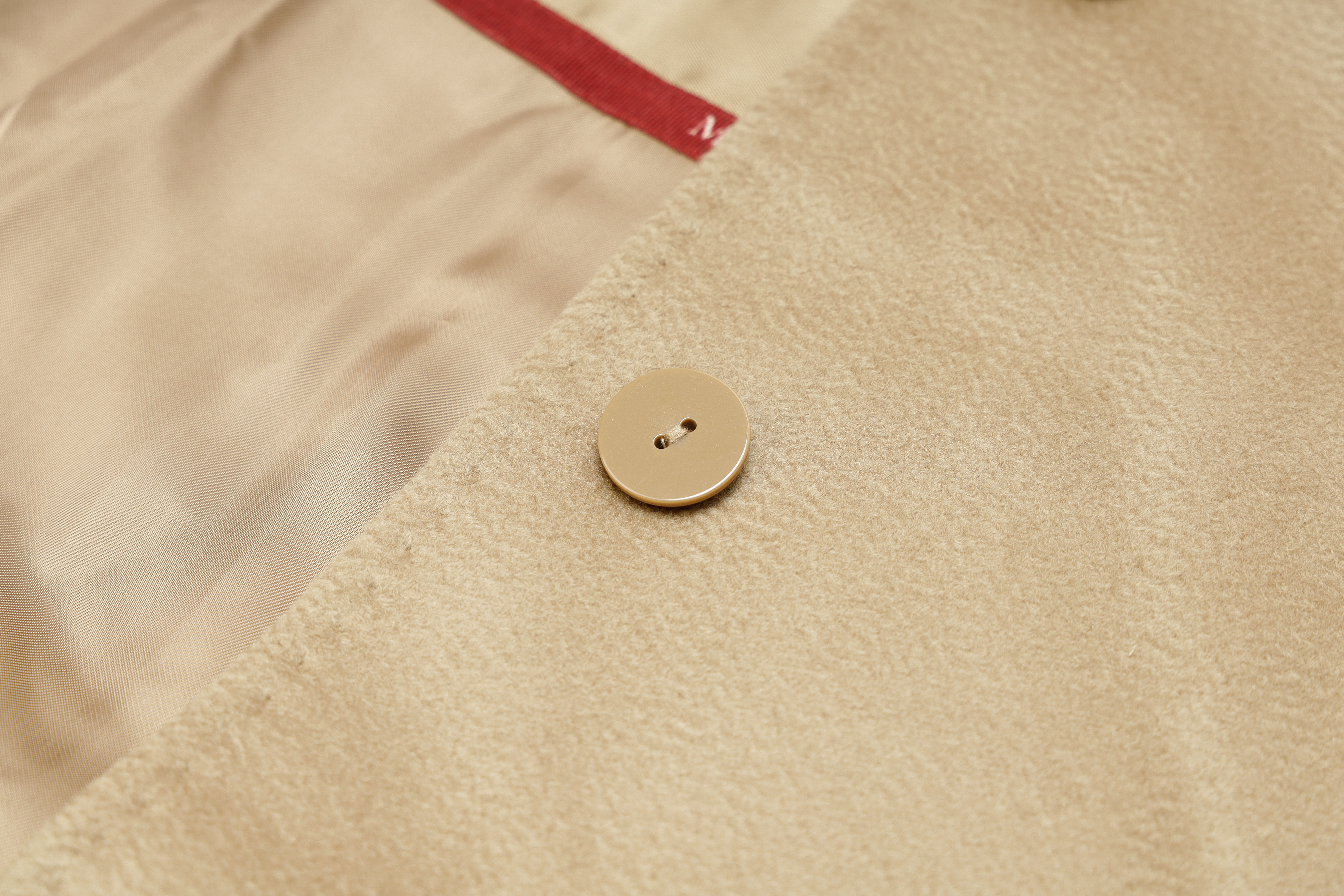 Max Mara Melina Logo Coat In Nude