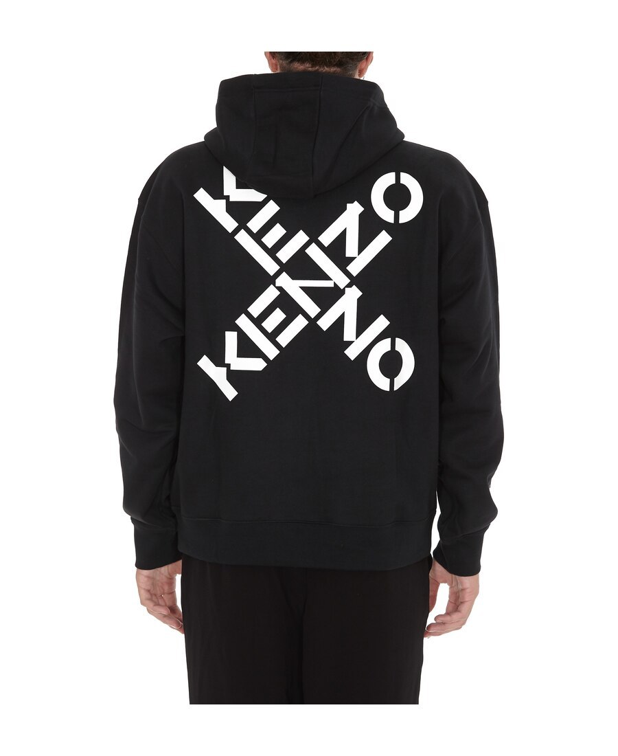 Kenzo Logo-print Hoodie In Black