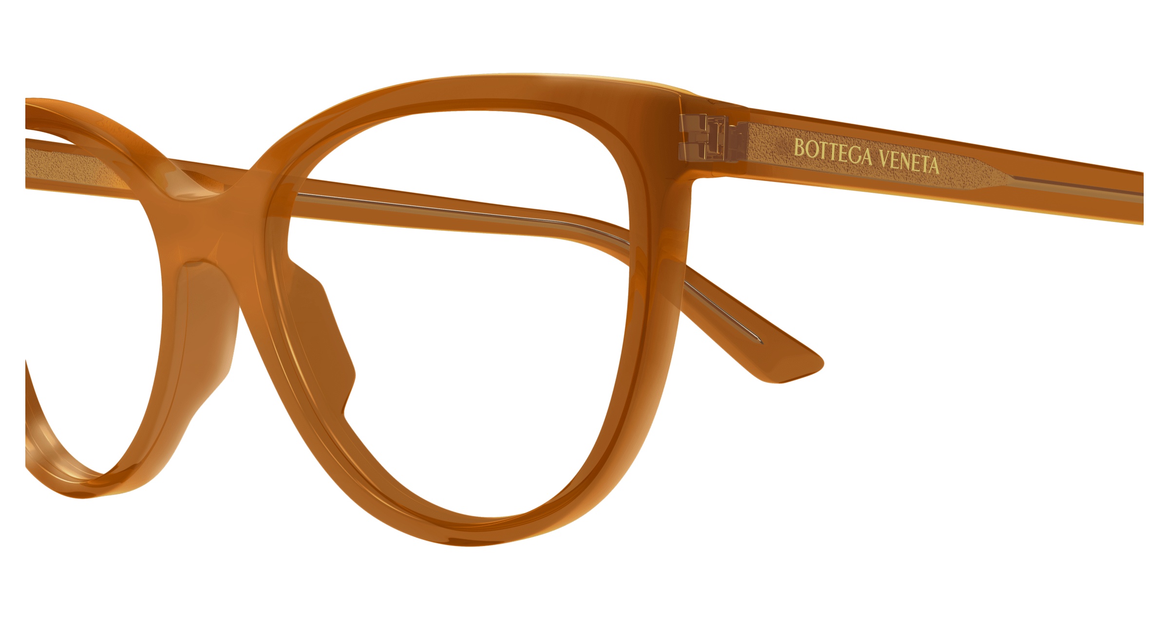 Bottega Veneta Eyewear Oval Frame Glasses In Brown