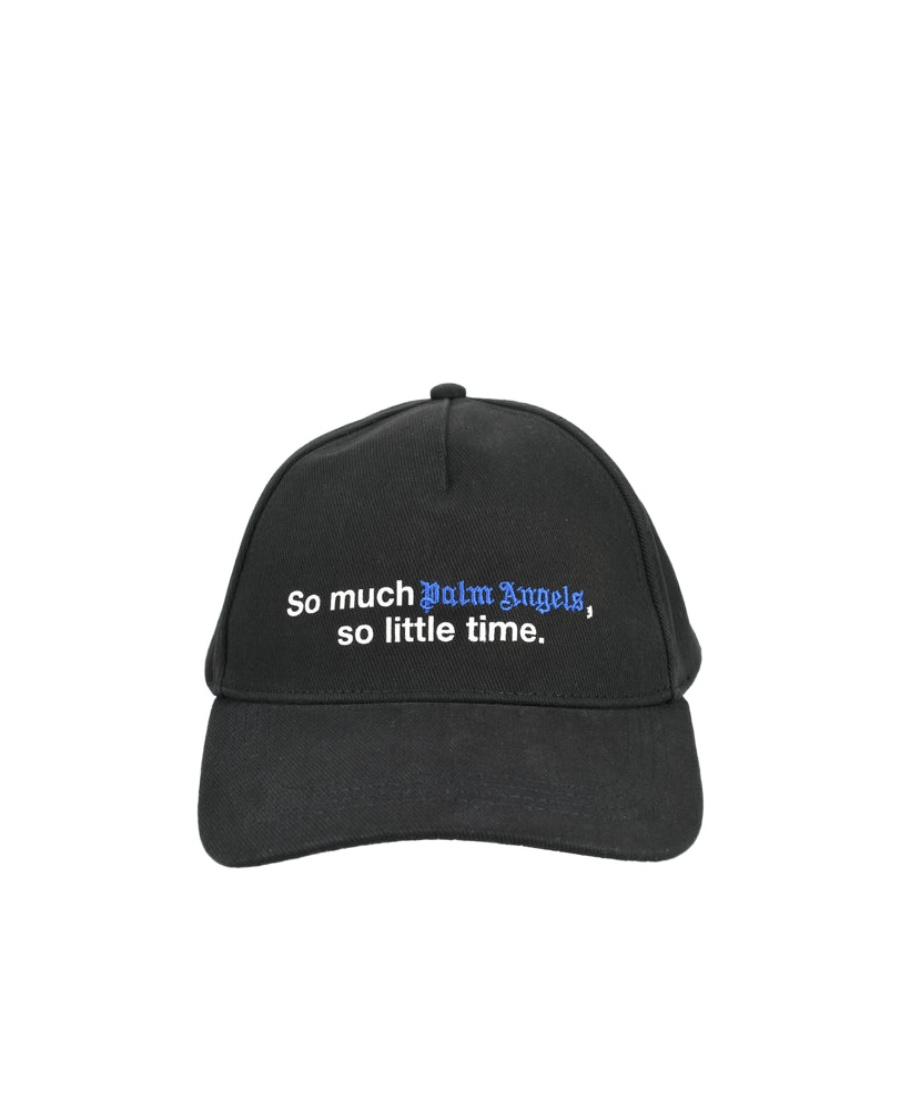 Palm Angels Logo Hat In Black