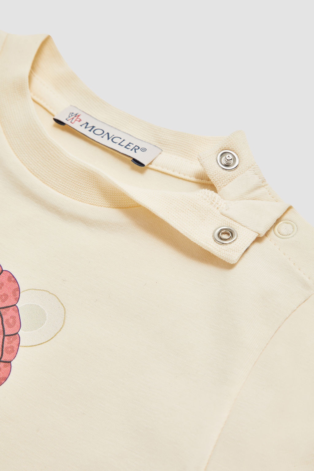 Moncler Printed Long-sleeved T-shirt In Nude