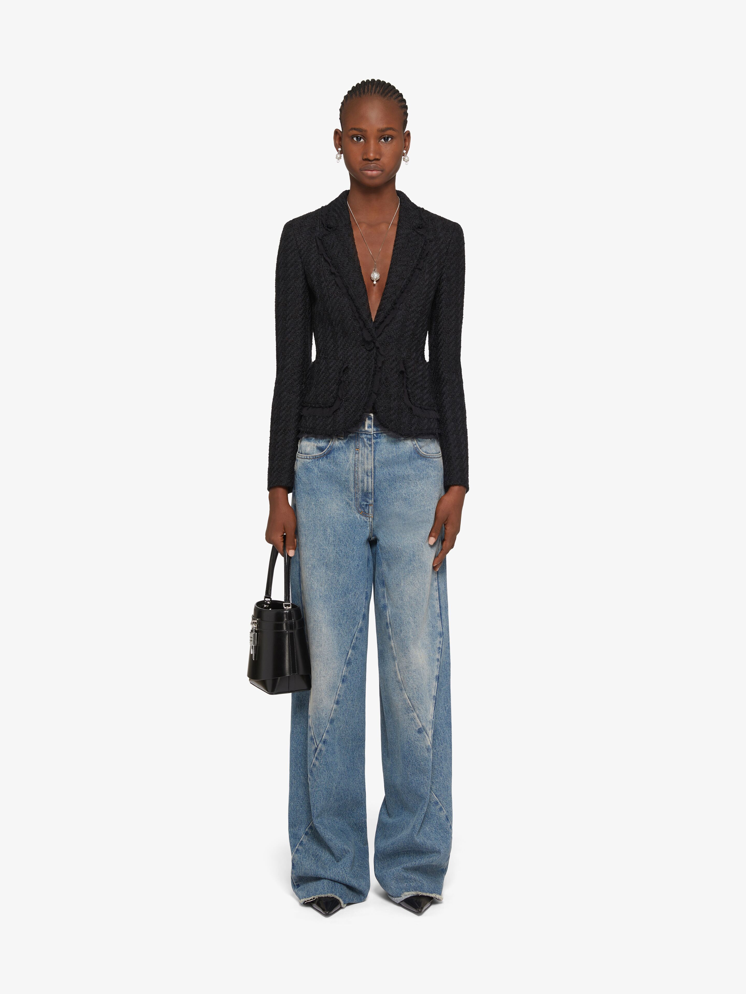 Givenchy Jean En Denim Oversize Avec Coutures Apparentes In Blue