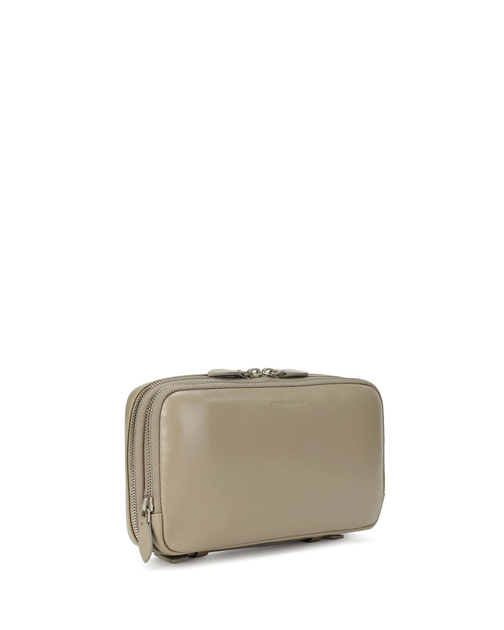 Emporio Armani Black Logo Details Handbag In Nude