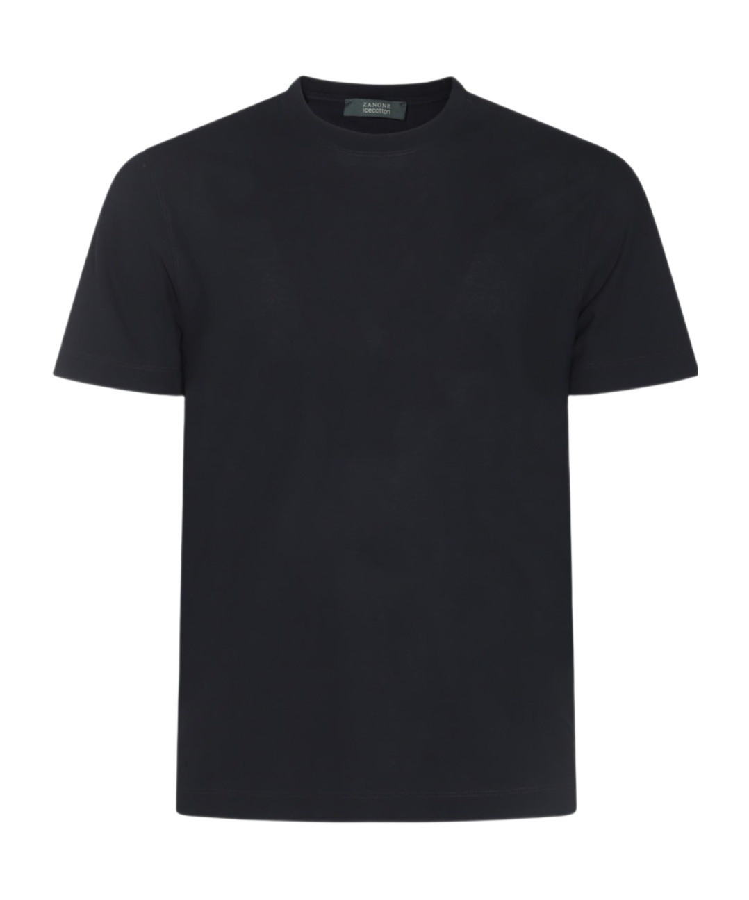 Zanone Blue Cotton T-shirt In Black