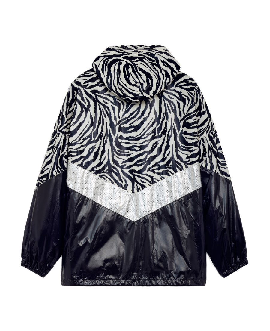 Celine Zebra Print Jacket In Black