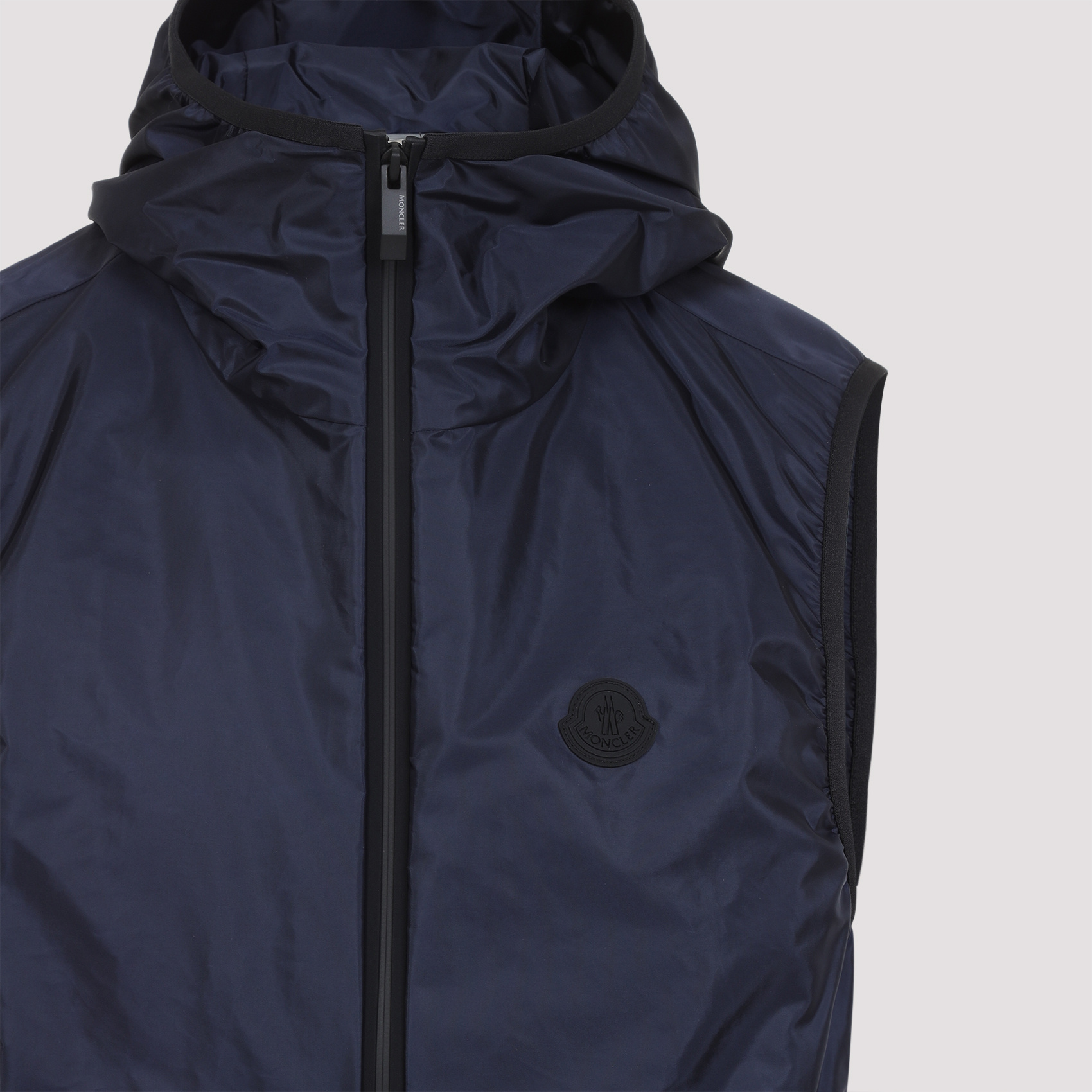 Moncler Moretan Zip-up Vest In Blue