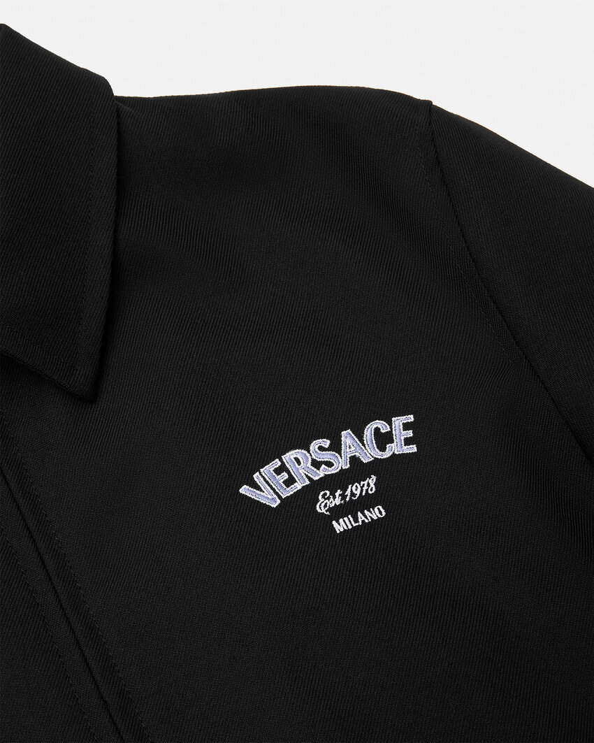 Versace Medusa Head-embroidered Jacket In Black